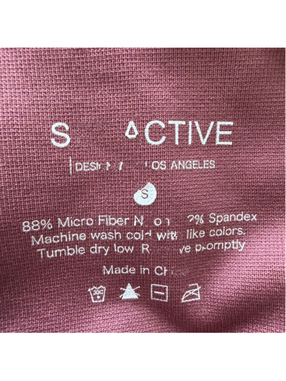 Women's SET ACTIVE Mauve Ribbed Leggings Size S - Picture 3 of 4